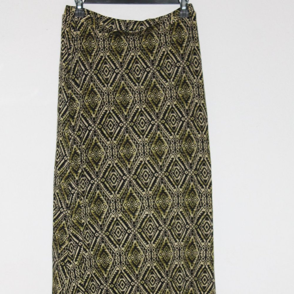 Bobeau Maxi Skirt Gold/Black size M